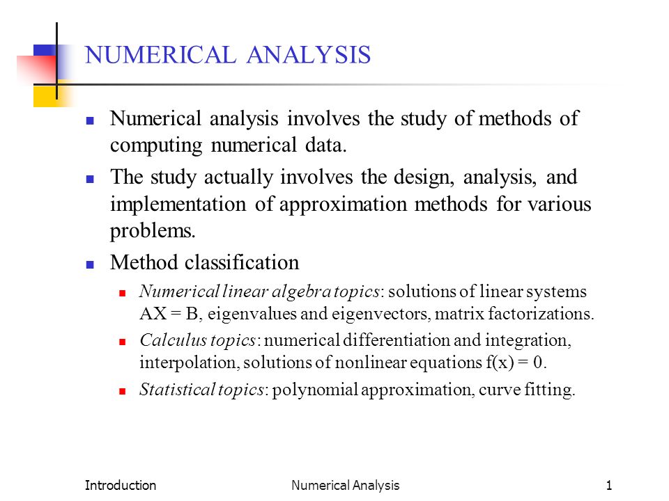 numerical approximation methods